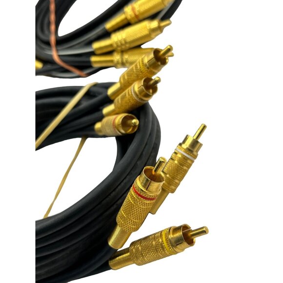 75" Gold-Plated RCA Audio Cables - 2-Pack 46e - Picture 3 of 4